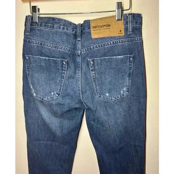 One Teaspoon Women 24 Awesome Baggies Low Waist Straight Leg Semi Fitted Jeans - Picture 10 of 12